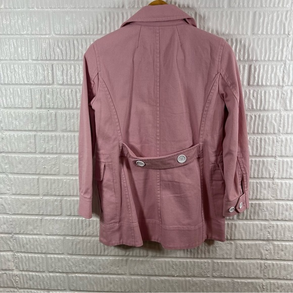J. Crew Cotton Twill Peacoat Jacket in Pink 0P - Picture 7 of 7
